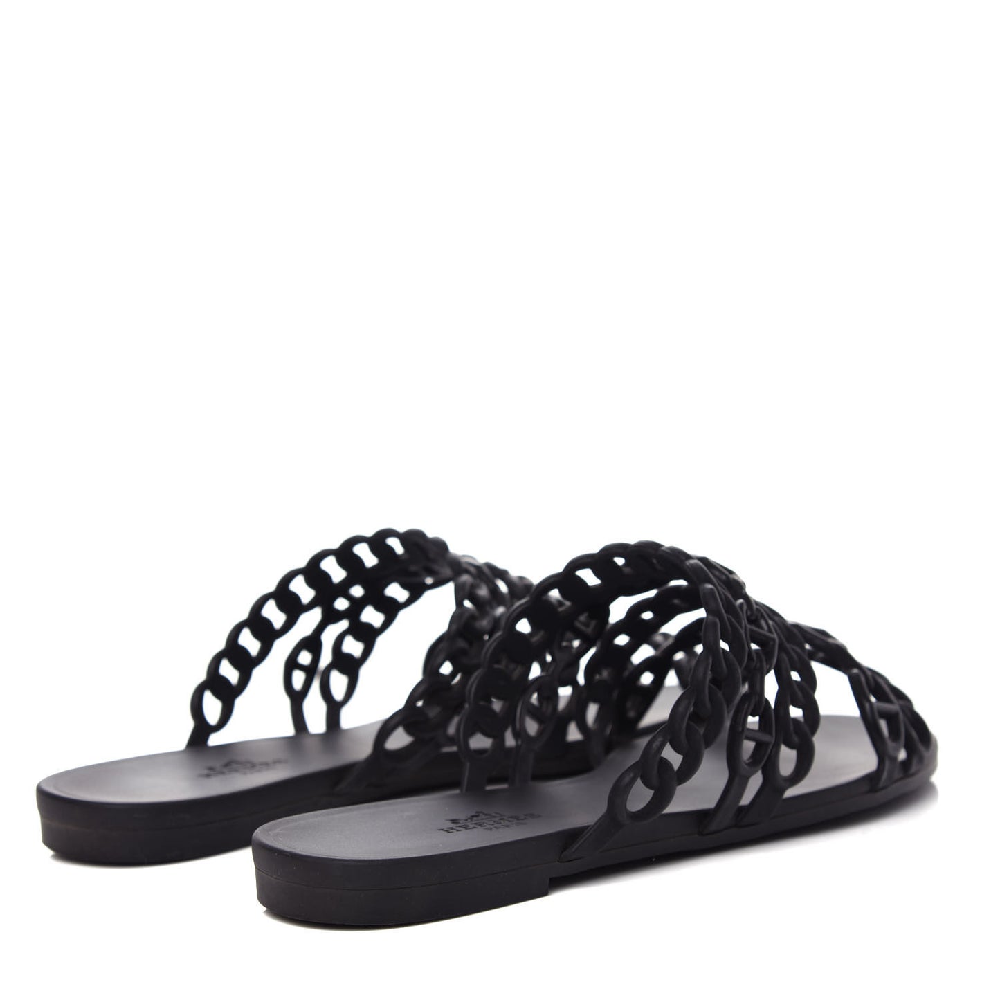 Rubber Chaine d'Ancre Nude Sandals 36 Black