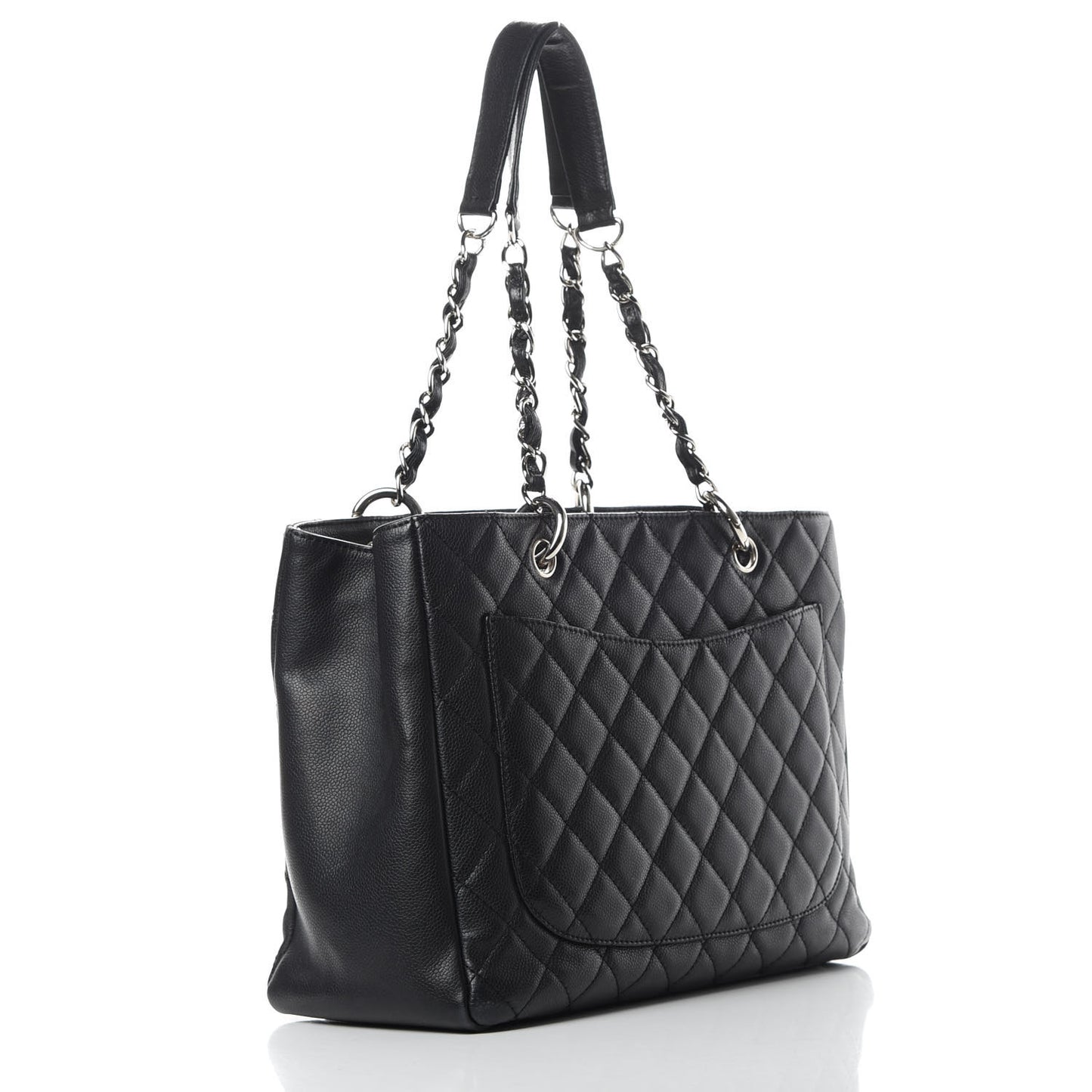Caviar Quilted Grand Shopping Tote GST Black