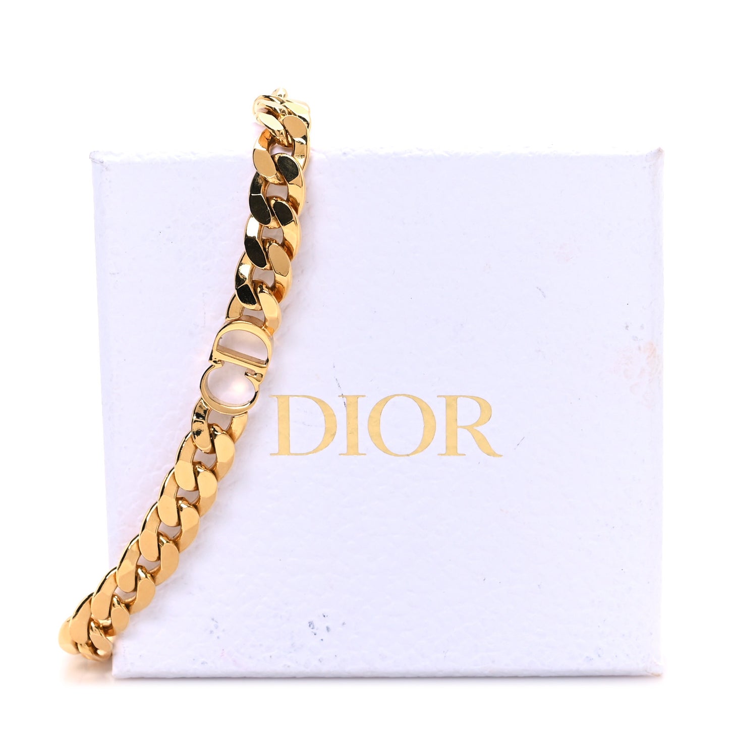 Metal CD Choker Necklace Gold