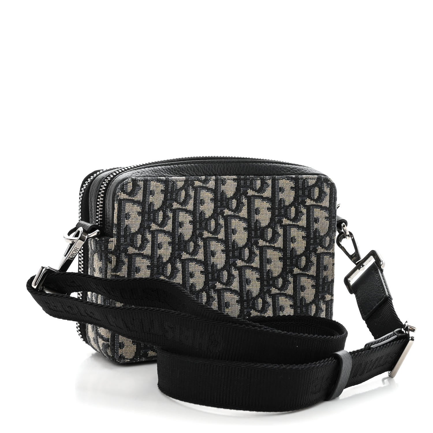 Christian Dior Oblique Pouch Navy Blue 3 of 10