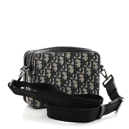 Christian Dior Oblique Pouch Navy Blue 3 of 10