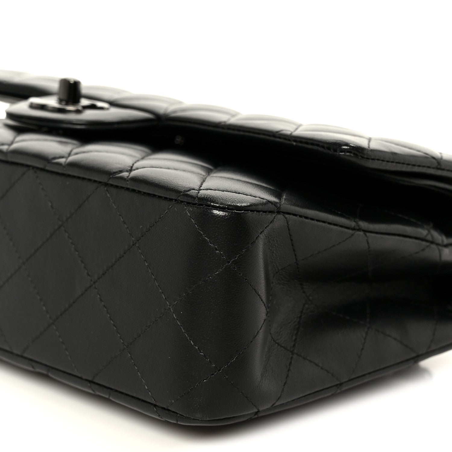 Chanel Lambskin Quilted Medium Double Flap So Black 11 of 11