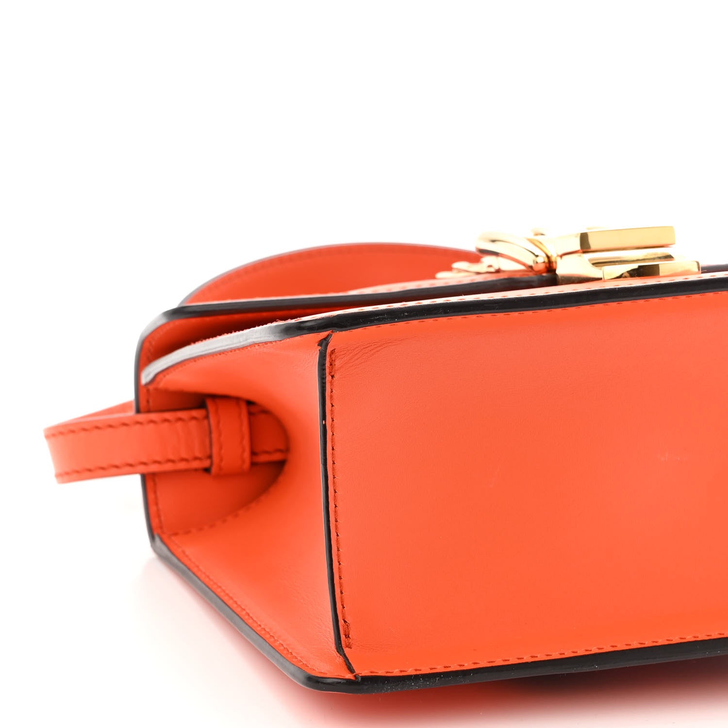 Gucci Vitello Fontanella Web Mini Sylvie Top Handle Bag Orange 8 of 9