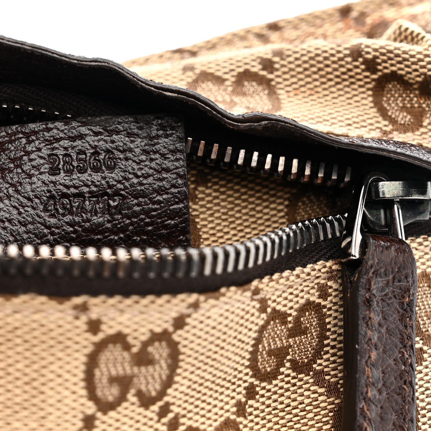 GG Monogram Double Pocket Belt Bag Dark Brown