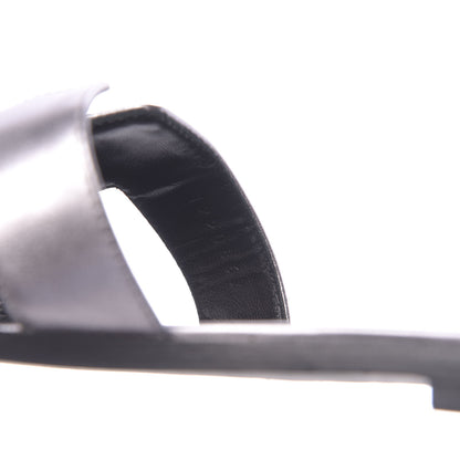 Hermes Metallic Nappa Oran Sandals 39 Argent 8 of 10