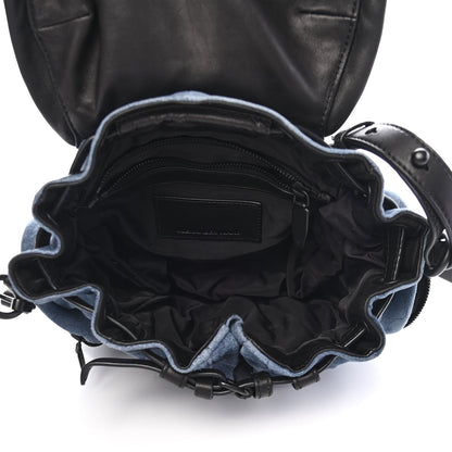Alexander Wang Lambskin Suede Mini Marti Backpack Blue Black 6 of 9