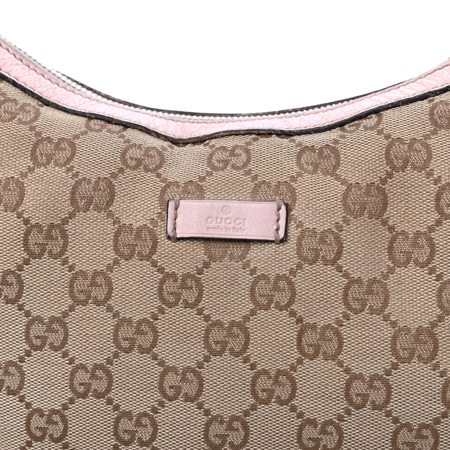 Gucci Monogram Web Medium Half Moon Hobo Blue Pink 8 of 15