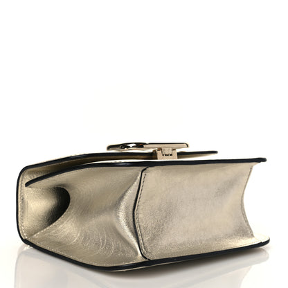Valentino Garavani Metallic Calfskin Micro VSling Shoulder Bag Sahara 4 of 9