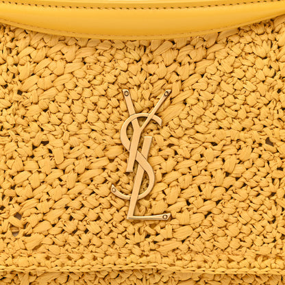 Saint Laurent Raffia Monogram Medium Jamie Yellow 8 of 10