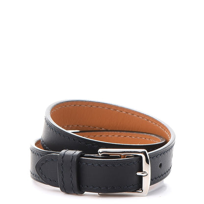 Hermes Chamonix Etriviere Double Tour Bracelet XS Black 1 of 6