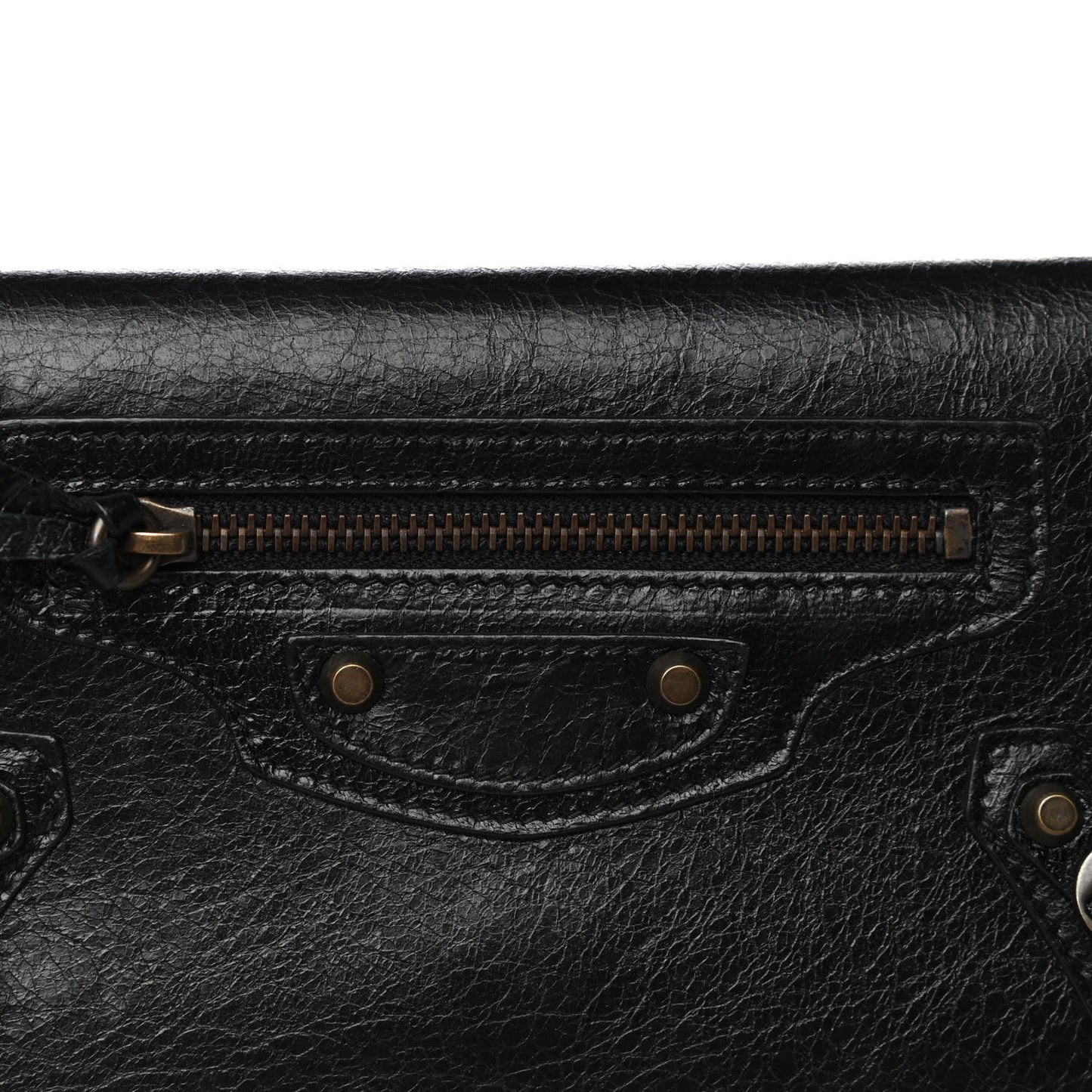 Agneau Classic Hardware Money Wallet Black