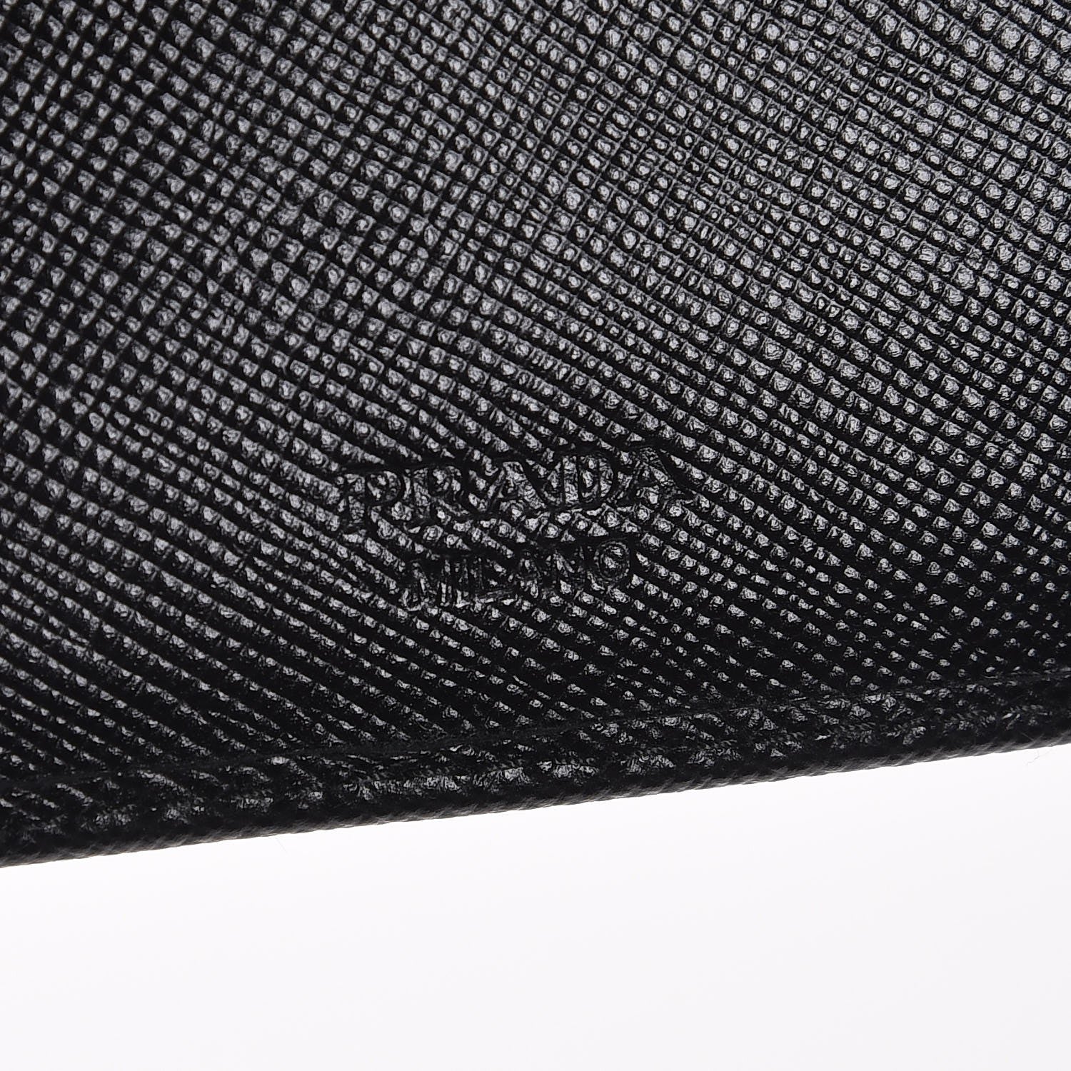Prada Saffiano Bi-Fold Wallet Black 6 of 7