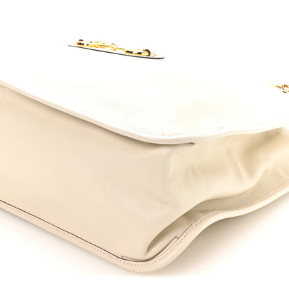 Gucci New Sakai Calfskin Lux Large Horsebit 1955 Tote Bag Mystic White 10 of 10