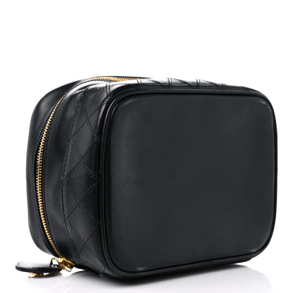 Chanel Lambskin Vanity Cosmetic Case Black 4 of 16