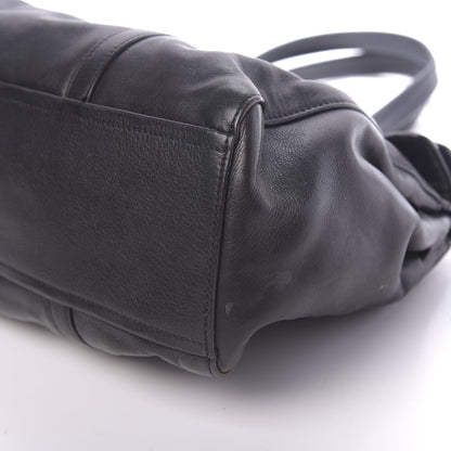 Prada Royal Calf Easy Foldover Pushlock Satchel Black 9 of 9