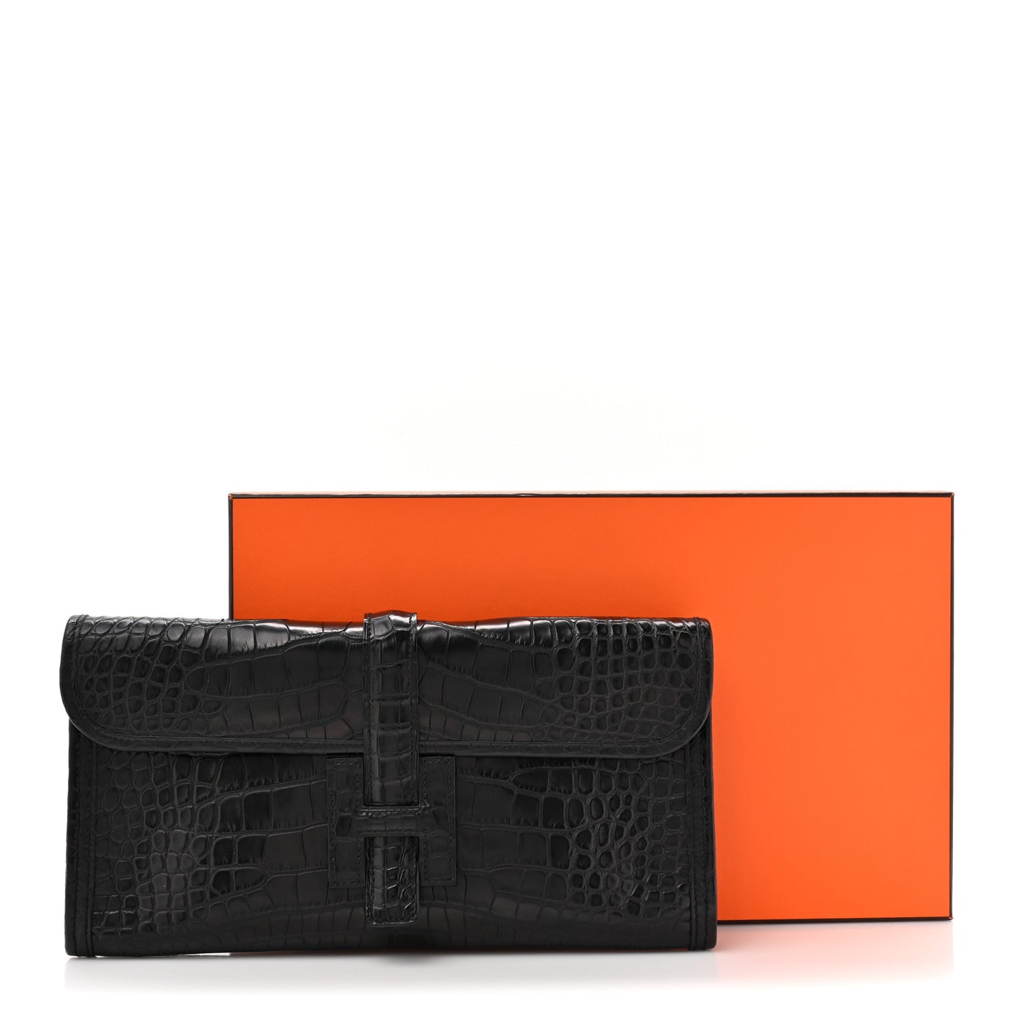 Matte Alligator Jige Elan 29 Clutch Black