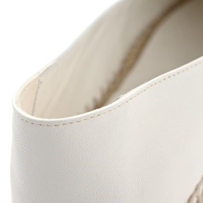 Chanel Lambskin CC Espadrilles 36 White Black 11 of 15