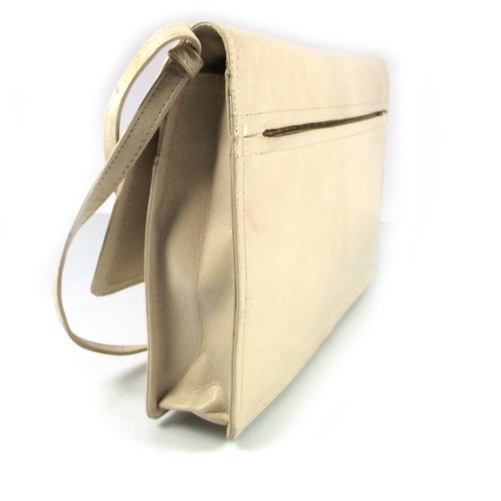 Vintage Leather Shoulder Bag Creme