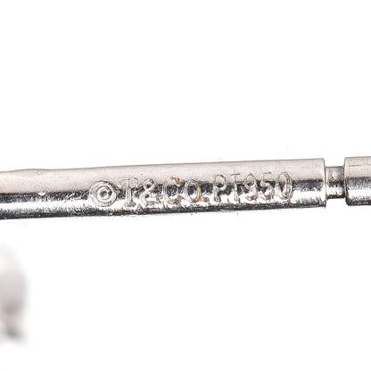 Tiffany Platinum Diamond .95ctw Swing Drop Earrings 4 of 6