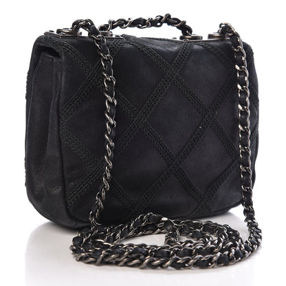 Chanel Iridescent Calfskin Diamond Embroidered Mini Flap Black 3 of 10