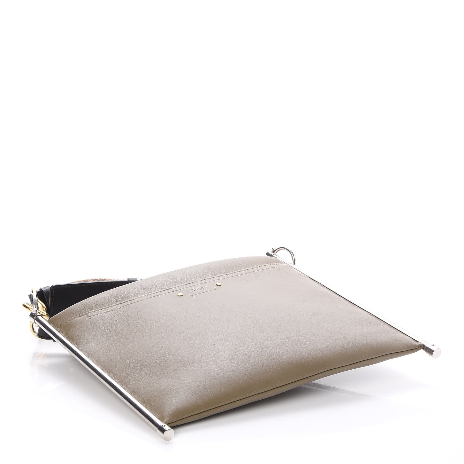 Chloe Smooth Calfskin Medium Roy Clutch Merino Grey 5 of 7