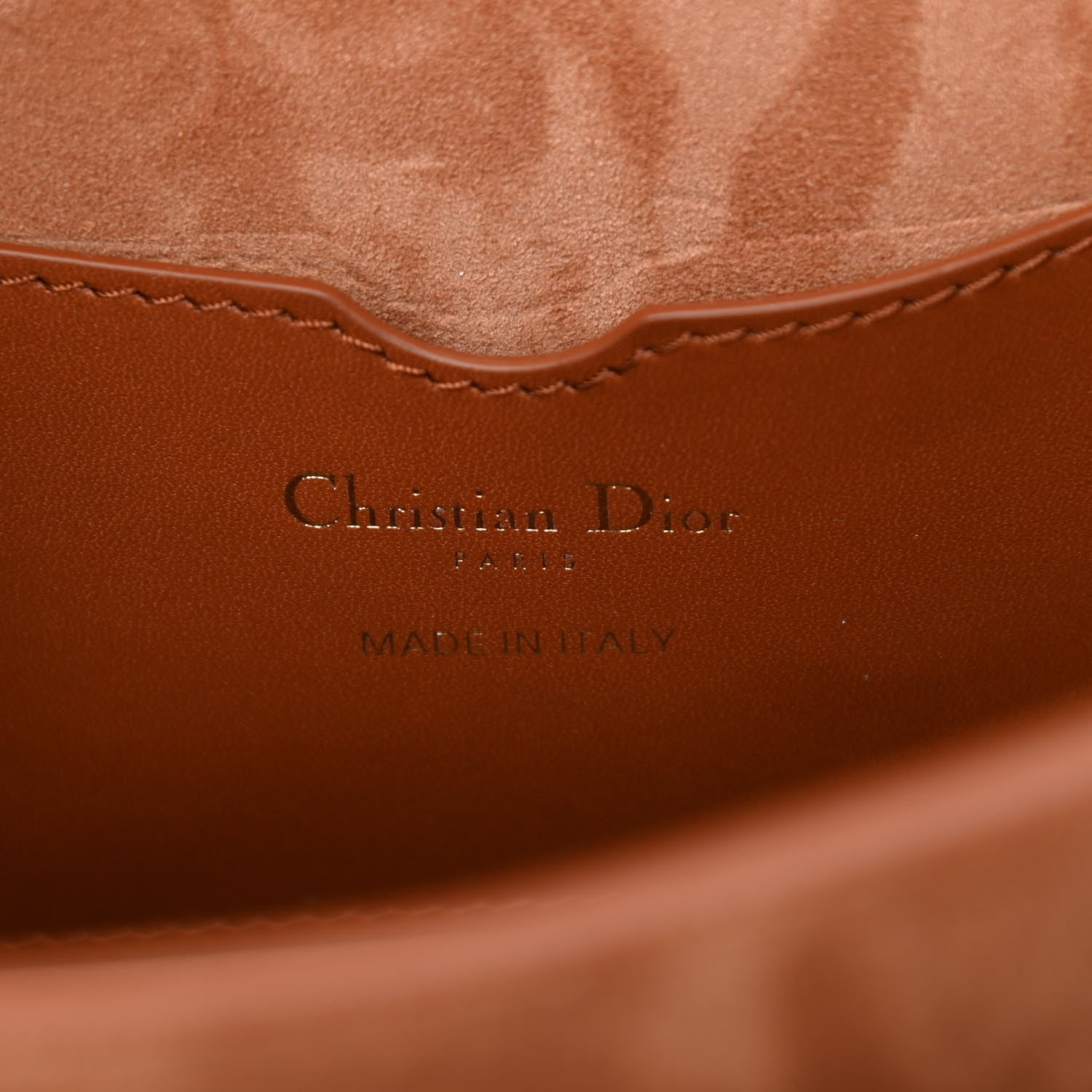 Christian Dior Box Calfskin Medium Bobby Frame Flap Cognac 6 of 9