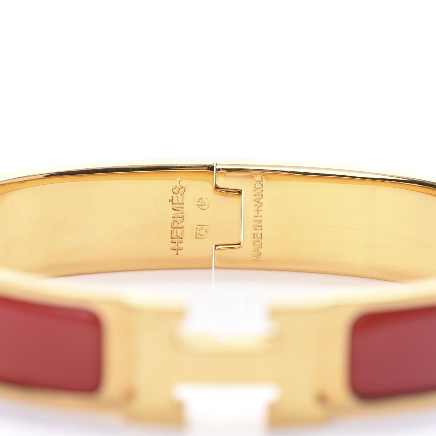 Enamel Narrow Clic Clac H Bracelet GM Red