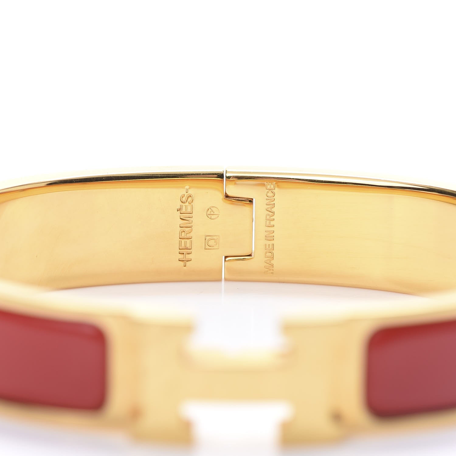 Hermes Enamel Narrow Clic Clac H Bracelet GM Red 4 of 5