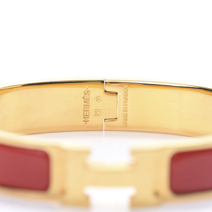 Hermes Enamel Narrow Clic Clac H Bracelet GM Red 4 of 5