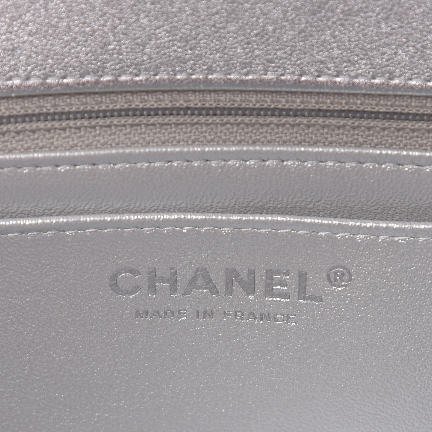 Chanel Metallic Lambskin Quilted Mini Rectangular Flap Silver 8 of 9