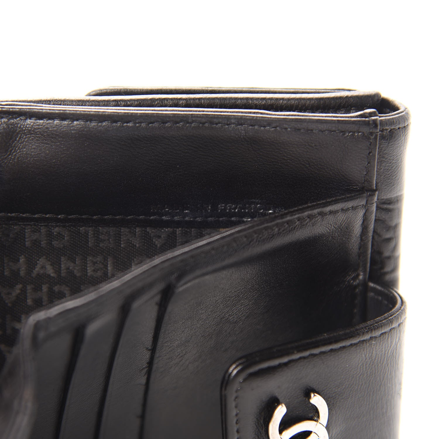 Chanel Lambskin Precious Symbols French Wallet Black 10 of 11