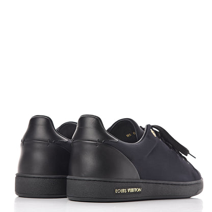 Louis Vuitton Nylon Calfskin Frontrow Sneakers 38.5 Navy Black 4 of 9