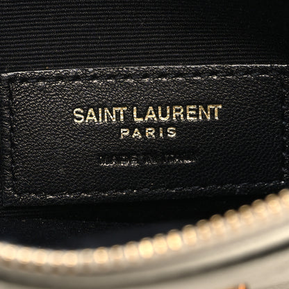Saint Laurent Grain De Poudre Chevron Monogram Bill Pouch Blanc Vintage 6 of 11