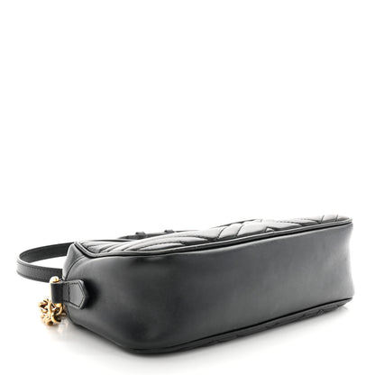 Gucci Calfskin Matelasse Small GG Marmont Chain Shoulder Bag Black 4 of 12