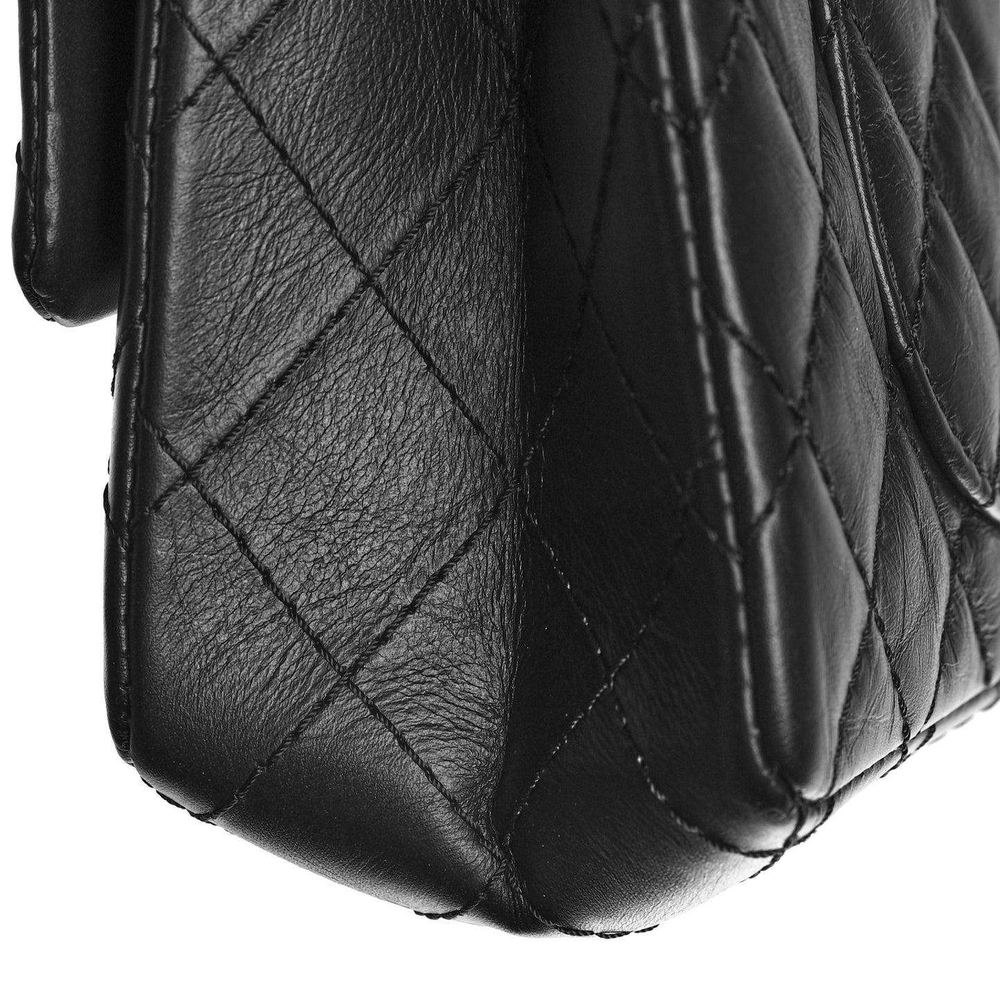 Aged Calfskin Quilted 2.55 Reissue 225 Flap Black