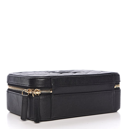 Chanel Caviar Quilted Medium CC Filigree Vanity Case Black 4 of 10