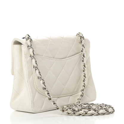 Chanel Lambskin Quilted Mini Square Flap White 3 of 16