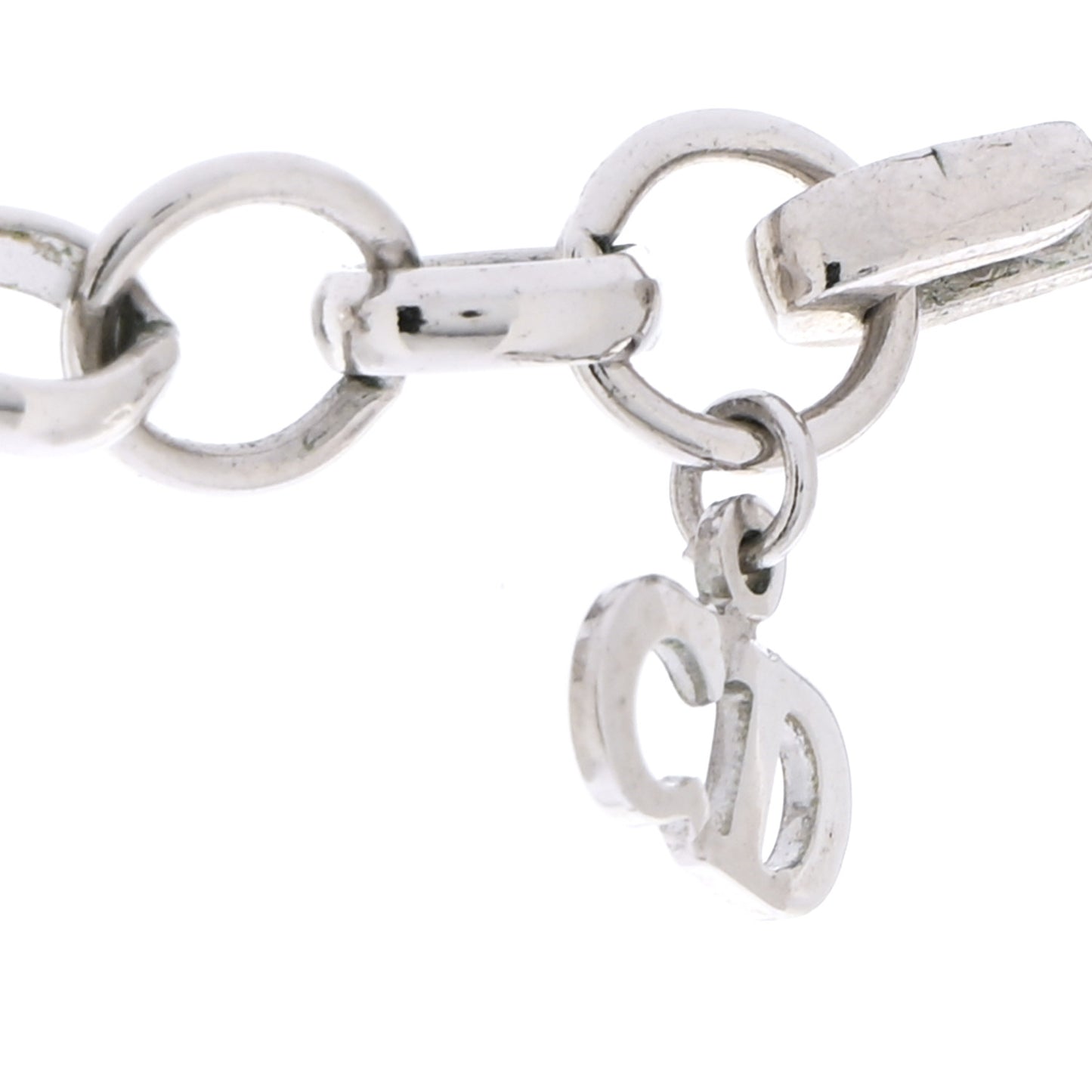 Bow CD Necklace Silver