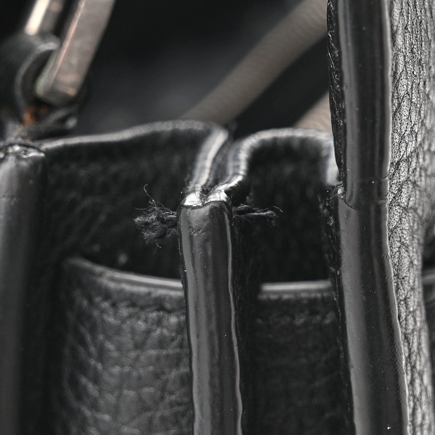 Grained Calfskin Small Supple Sac De Jour Black