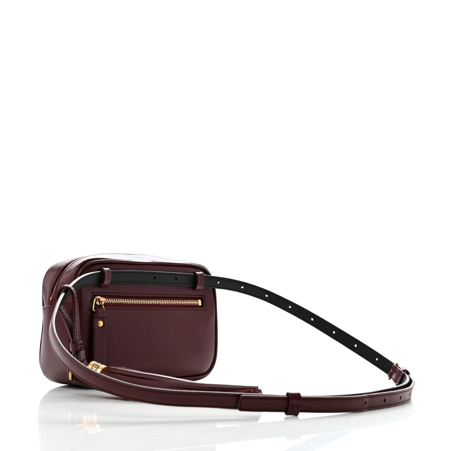 Calfskin Matelasse Monogram Lou Belt Bag Dark Legion Red