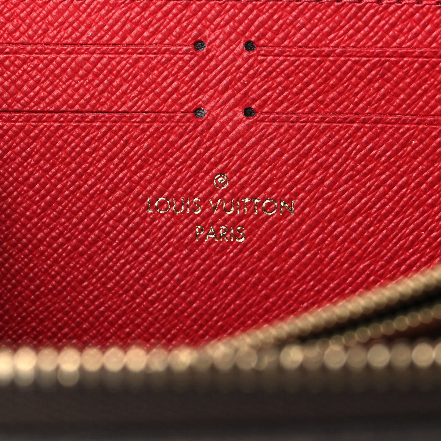 Damier Ebene Clemence Wallet Cherry