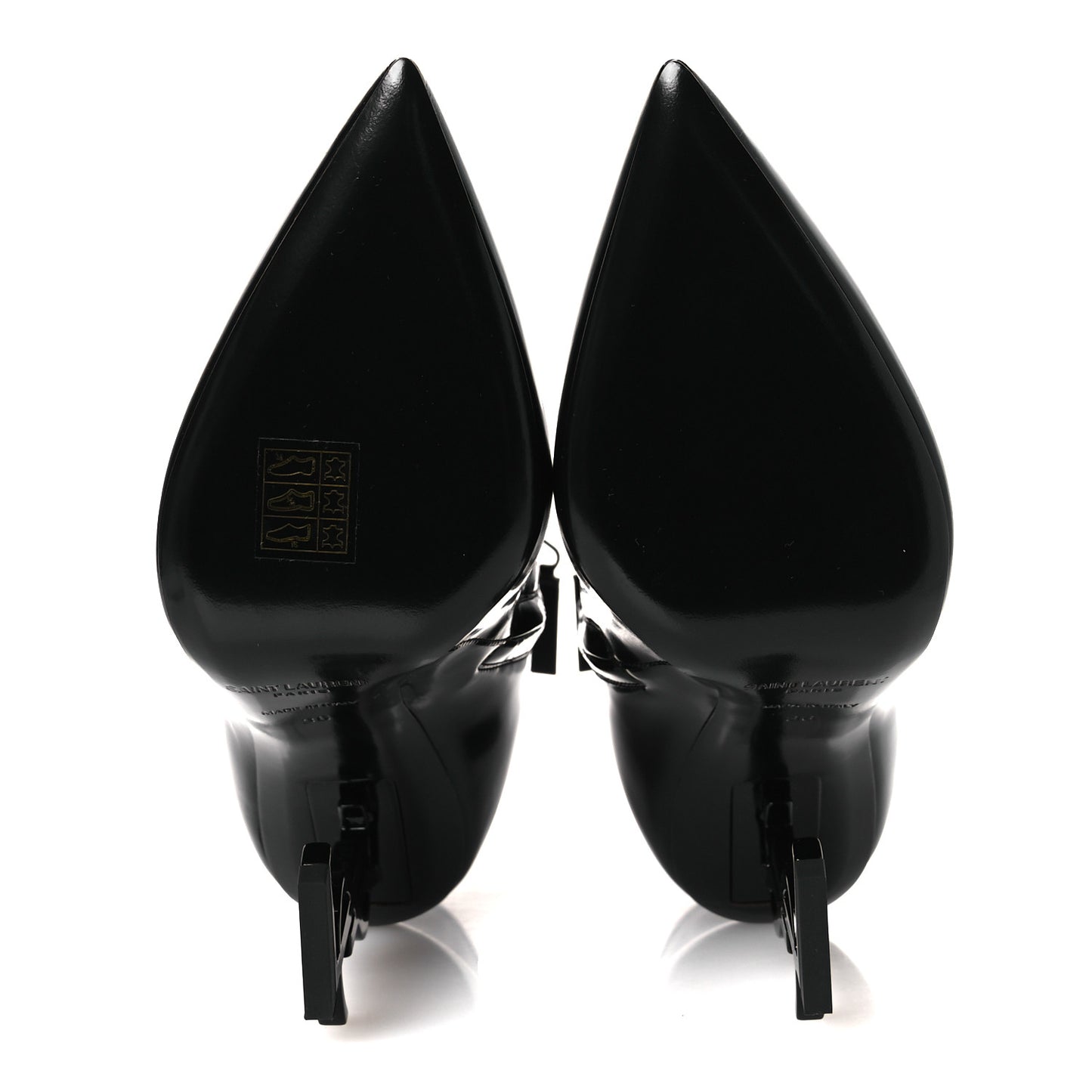 Glazed Calfskin Opyum Ankle Boots 36 Black