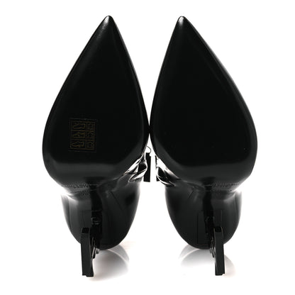 Saint Laurent Glazed Calfskin Opyum Ankle Boots 36 Black 7 of 11