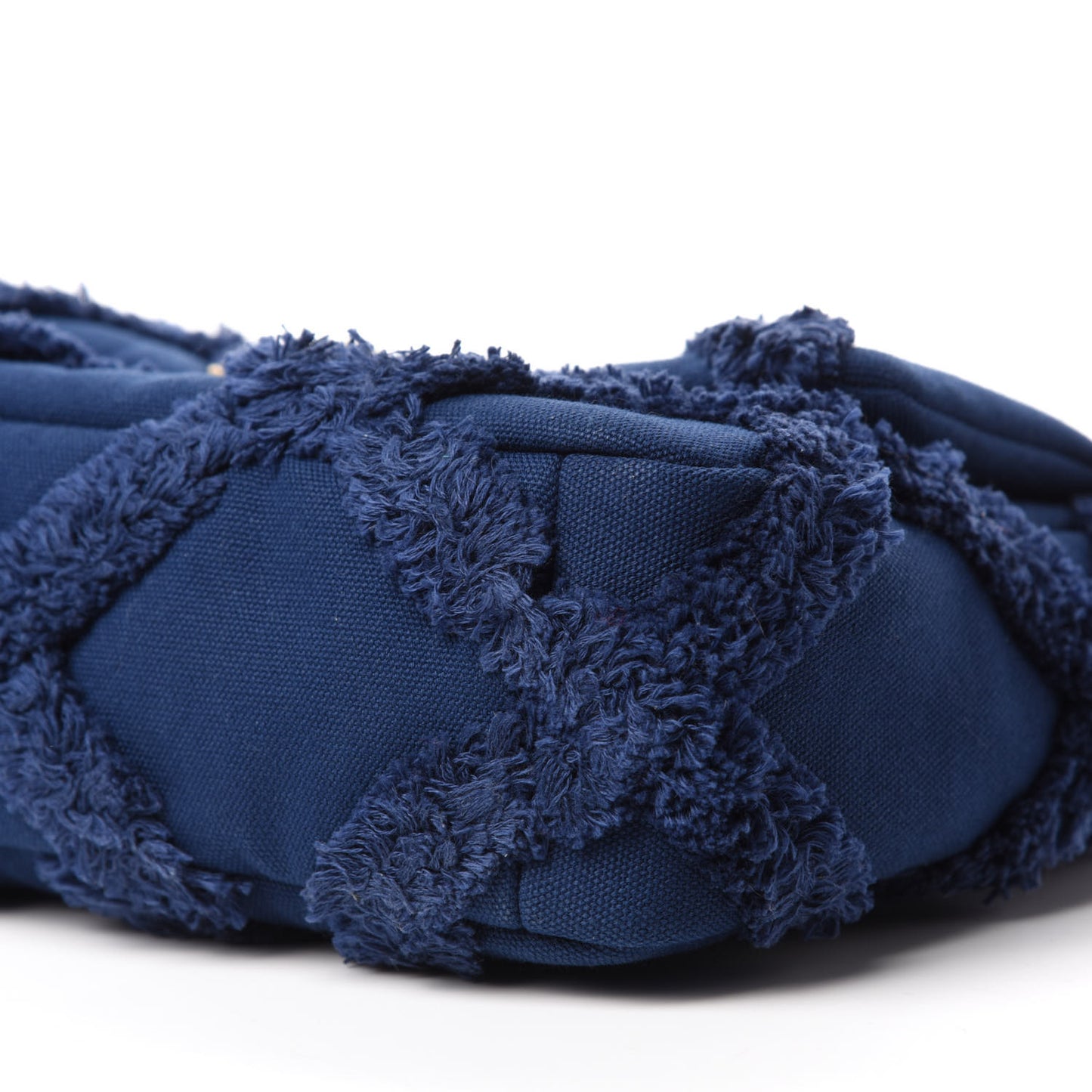 Cotton Canvas Quilted Medium Chanel 19 Flap Navy Blue