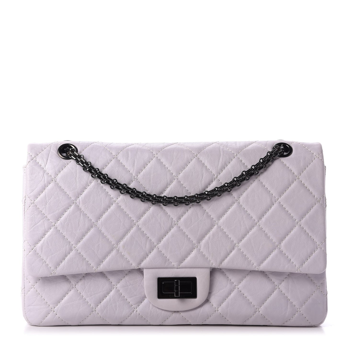 Aged Calfskin 2.55 Reissue 227 Flap White