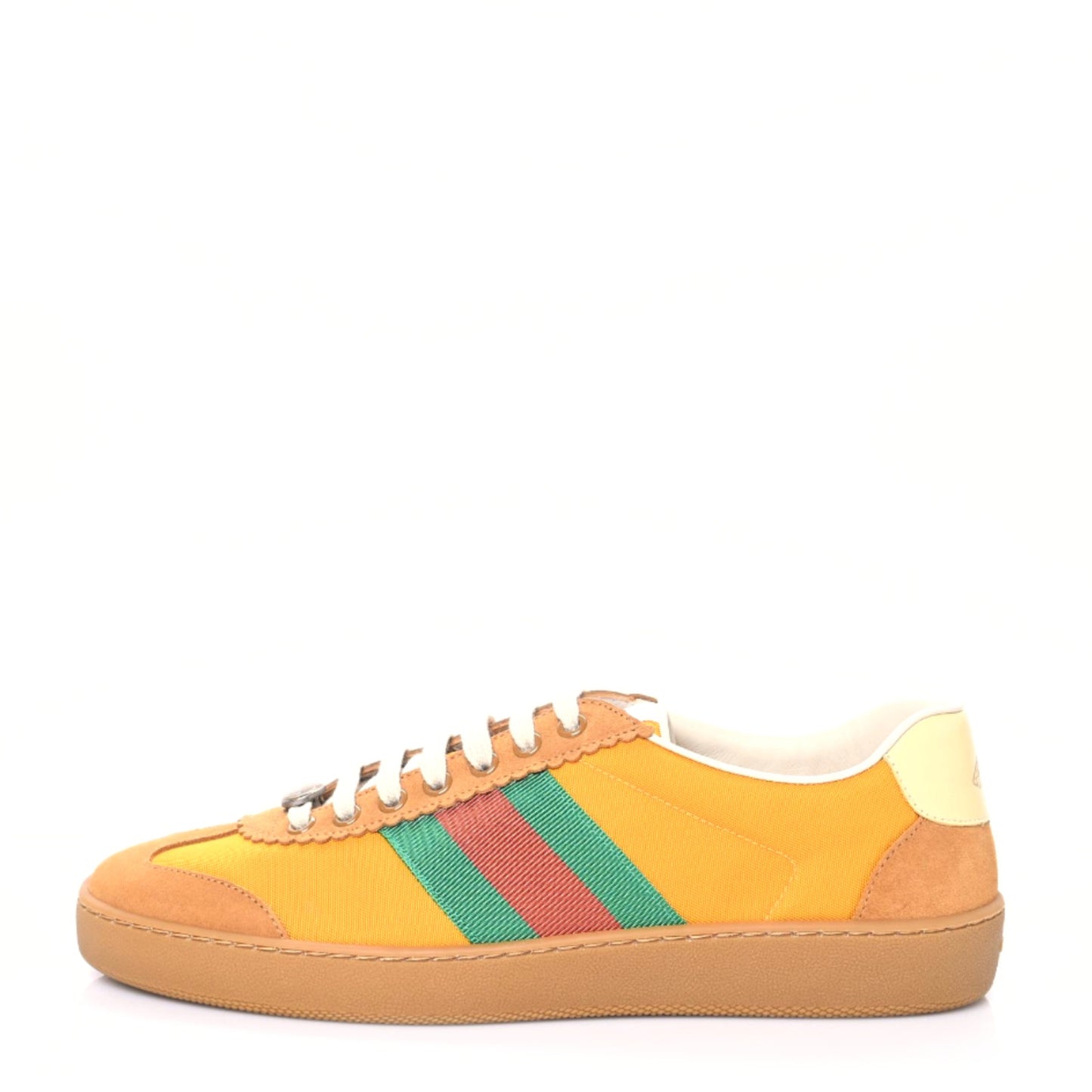 Nylon Calfskin Suede Web Mens G74 Sneakers 8 Crop Wildflower