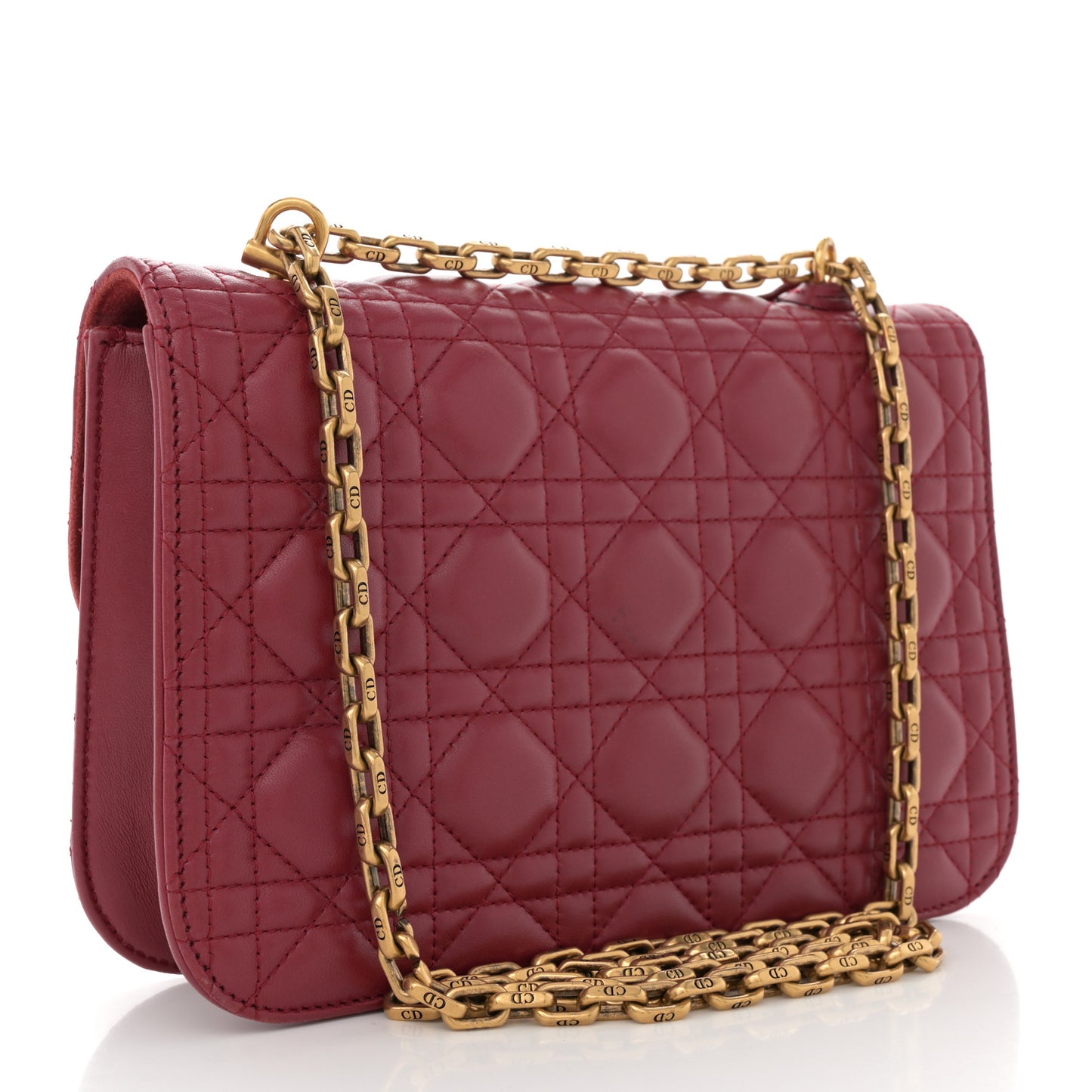 Lambskin Cannage Large Dioraddict Flap Red