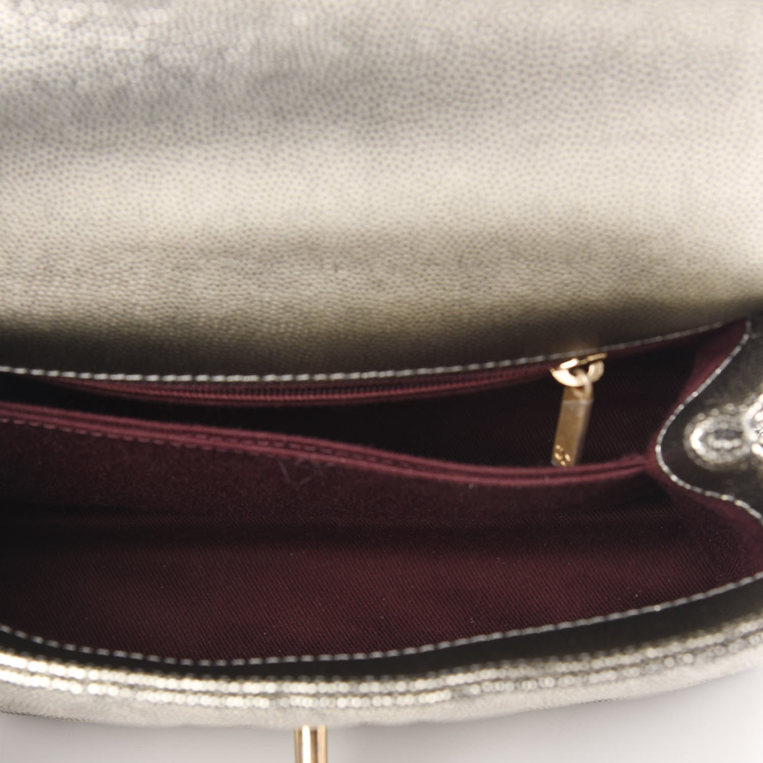 Chanel Metallic Caviar Quilted Mini Coco Handle Flap Silver 5 of 10