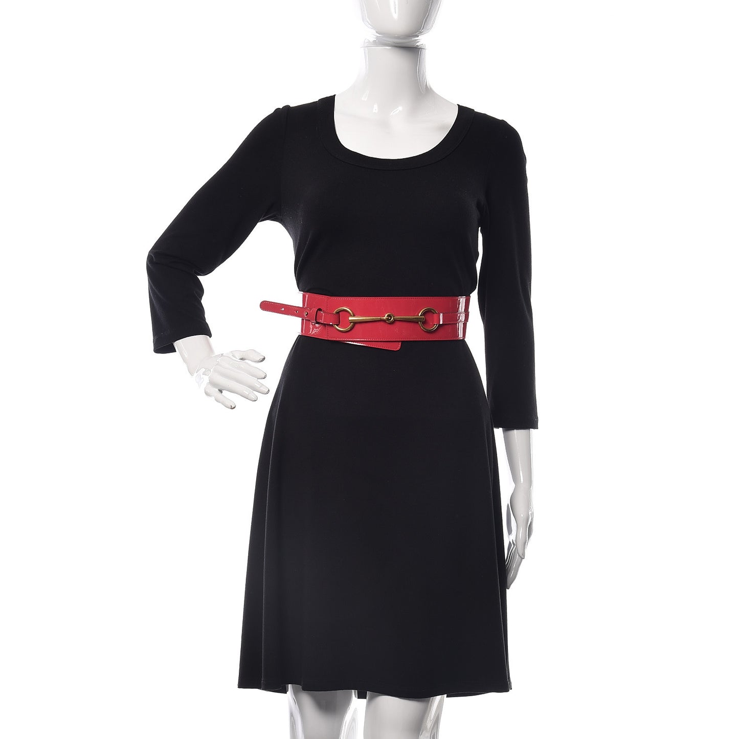 Patent Bright Bit Wide Belt 95 38 Shocking Pink