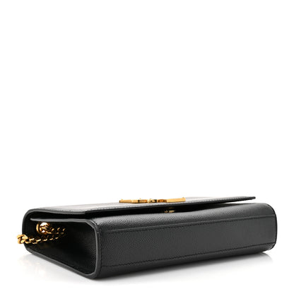 Saint Laurent Grain De Poudre Small Monogram Kate Satchel Black 4 of 12